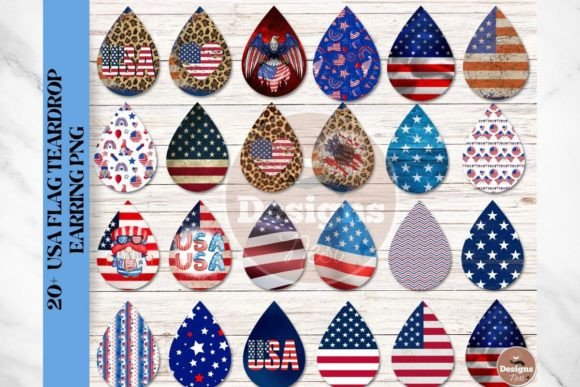 Download American Flag Sublimation Earrings - American flag Collection