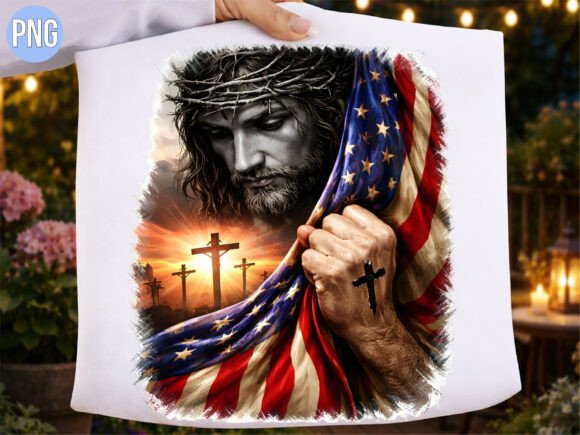 Download Jesus American Flag Religious Cross PNG - American flag Collection