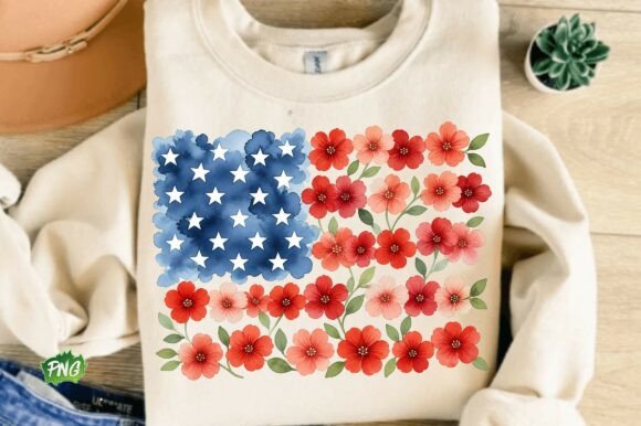 Download Floral American Flag PNG, Patriotic Png - American flag Collection