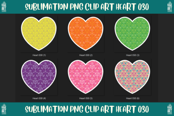 Download Heart Sublimation PNG Clip Art 030 - Premium Bundle