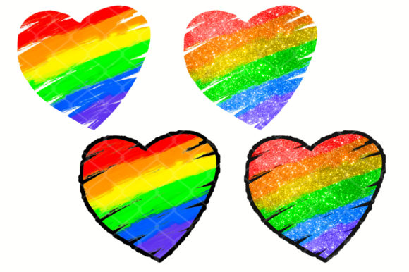 Download LGBT Pride Rainbow Heart Sublimation - Heart sublimation Collection