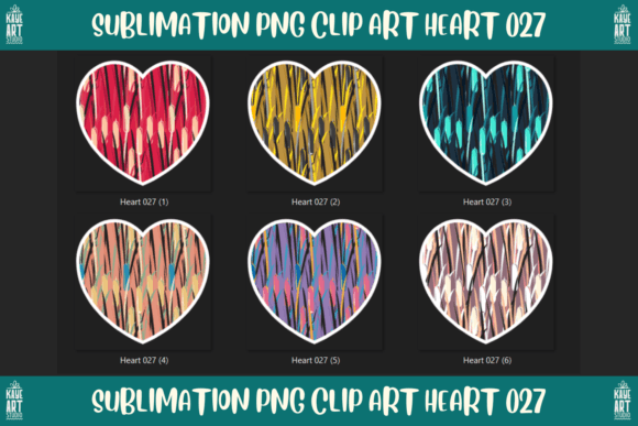 Download Heart Sublimation PNG Clip Art 027 - Premium Bundle