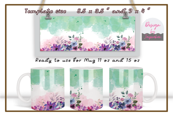 Download Watercolor Floral Sublimation Coffee Mug - Sublimation coffee mug Collection